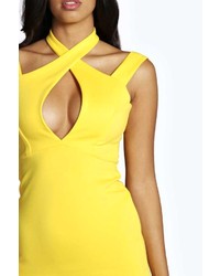 Boohoo Caitlin Strappy Cut Out Detail Bodycon Dress