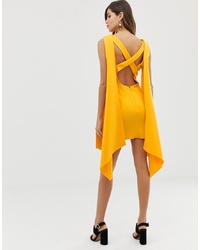 ASOS DESIGN Premium Cape Back Mini Dress