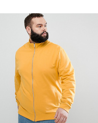ASOS DESIGN Plus Jersey Track Jacket In Yellow