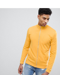 ASOS DESIGN Tall Jersey Track Jacket In Yellow
