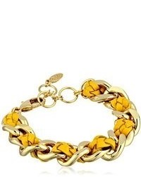 Ettika Classic With A Twist In Yellow Chain Bracelet
