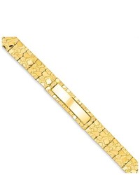 goldia 14k Yellow Gold 120mm Nugget Id Bracelet