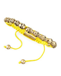 Jules Smith Mini Skull Wrap Bracelet Yellow
