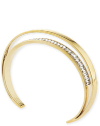 Alexis Bittar Orbit Golden Crystal Encrusted Cuff Bracelet