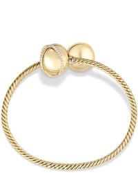 David Yurman Solari Bypass Bracelet With Diamonds In 18k Gold Size L