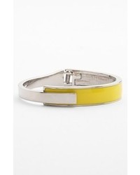 Vince Camuto Enamel Hinged Bracelet Buttercup Yellow Silver