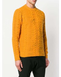 Roberto Collina Cable Knit Crew Neck Sweater