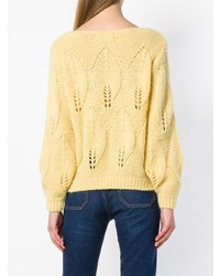 MiH Jeans Lacey Leaf Knit Sweater