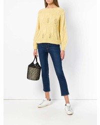 MiH Jeans Lacey Leaf Knit Sweater