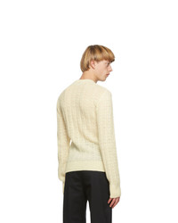DSQUARED2 Yellow Wool Cable Knit Sweater
