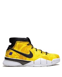 Yellow Camouflage High Top Sneakers