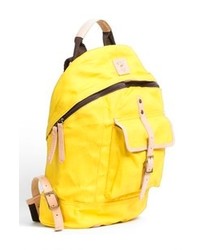 Will Leather Goods Canvas Backpack Yellow One Size