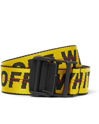 Off-White 35cm Yellow Industrial Logo Jacquard Webbing Belt