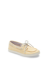 Yellow Canvas Boat Shoes