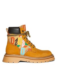 Yellow Canvas Casual Boots