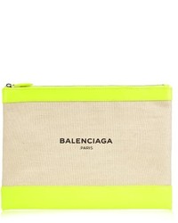 Yellow Canvas Clutch