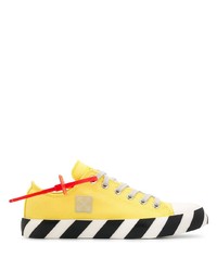 off white yellow slippers