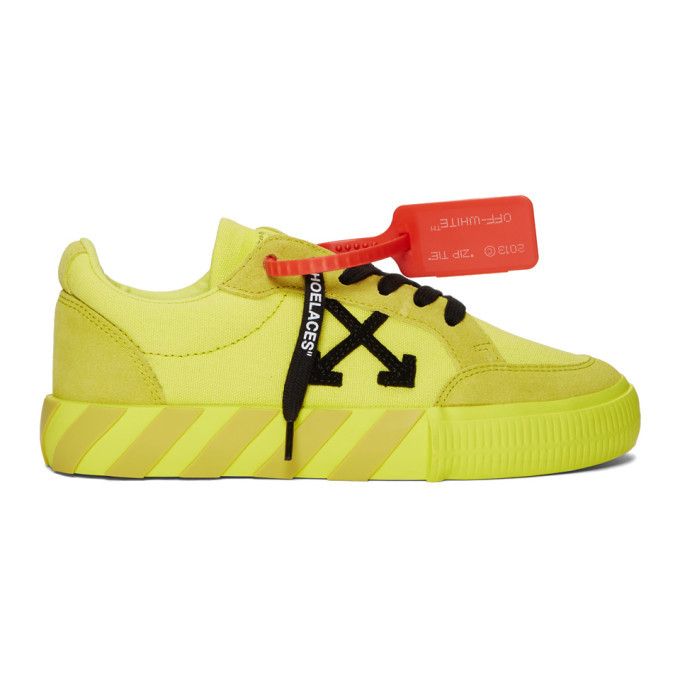 Off-White Yellow Low Vulcanized Sneakers, $186 | SSENSE | Lookastic