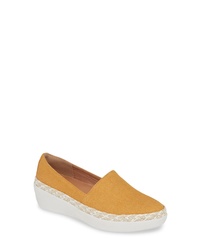 Yellow Canvas Slip-on Sneakers