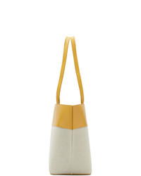 A.P.C. Yellow And Off White Small Totally Tote
