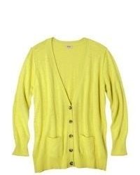 Merry Link Co., Ltd. Mossimo Supply Co Plus Size Long Sleeve Boyfriend Cardigan Yellow 1