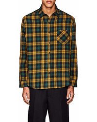 Adaptation Checked Cotton Wool Flannel Shirt