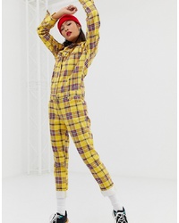Yellow Check Jumpsuit