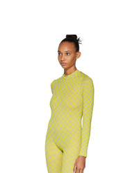 Off-White Yellow Bubble Check Jumpsuit