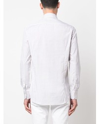 Canali Fine Check Pattern Cotton Shirt