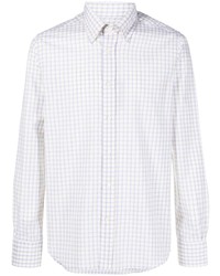 Canali Fine Check Pattern Cotton Shirt