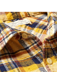 Remi Relief Slim Fit Dgrad Checked Cotton Flannel Shirt