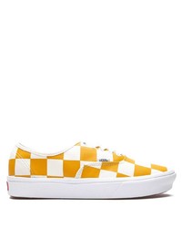 Yellow Check Low Top Sneakers