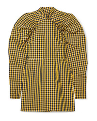 Yellow Check Shift Dress