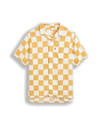 Levi's Cubano Check Print Short Sleeve Button Up Camp Shirt