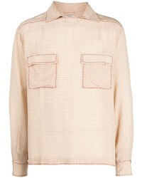 Bode Check Pattern Silk Shirt