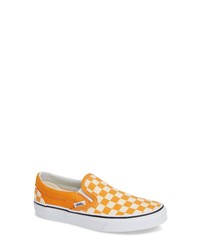 Yellow Check Slip-on Sneakers