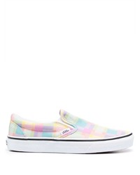 Yellow Check Slip-on Sneakers