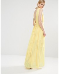 yellow petite maxi dress