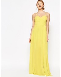 Forever Unique Sweetheart Plunge Maxi Dress With Wrap Skirt