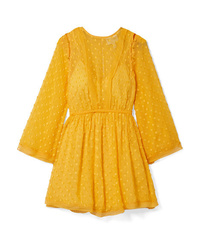 Yellow Chiffon Shift Dress