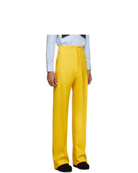 Random Identities Yellow High Rise Five Pocket Trousers