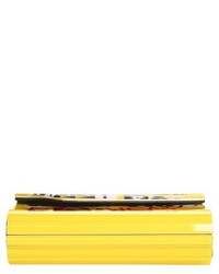 Jimmy Choo Candy You Are What You Wear Asymmetrical Flap Clutch Yellow
