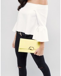 Asos Slim Clutch Bag With Curved Lock