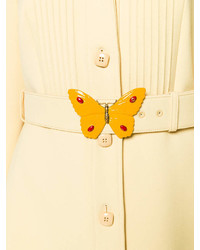 Gucci Butterfly Buckle Notch Collar Coat