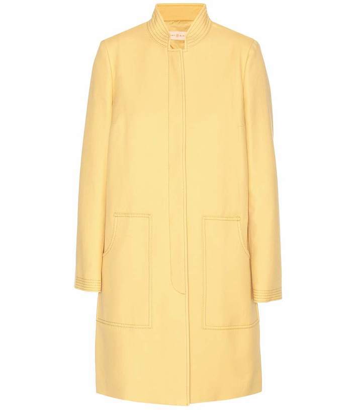 tory burch yellow coat