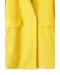 Pocketed Sheer Yellow Coat