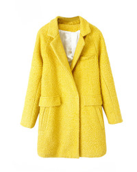 Pocketed Sheer Yellow Coat