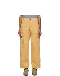 Jacquemus Yellow Le Pantalon Quadri Cargo Trousers