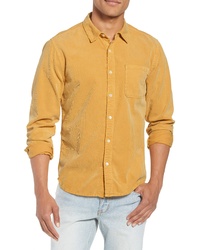 Yellow Corduroy Long Sleeve Shirt