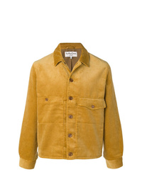 Yellow Corduroy Shirt Jacket